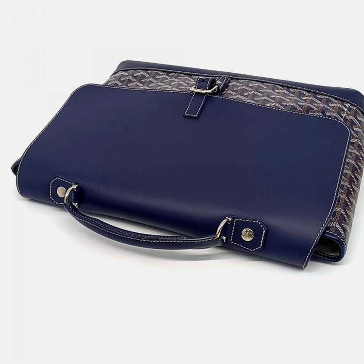 Pre Owned Goyard Navy Blue Leather Citadine PM & Strap
