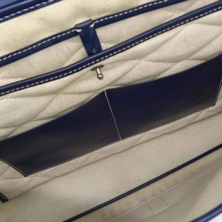 Pre Owned Goyard Navy Blue Leather Citadine PM & Strap