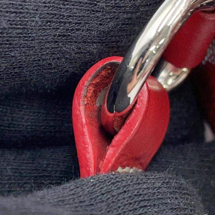 Pre Owned Goyard Cup Vert PM Red Coated Canvas Leather Shoulder Bag