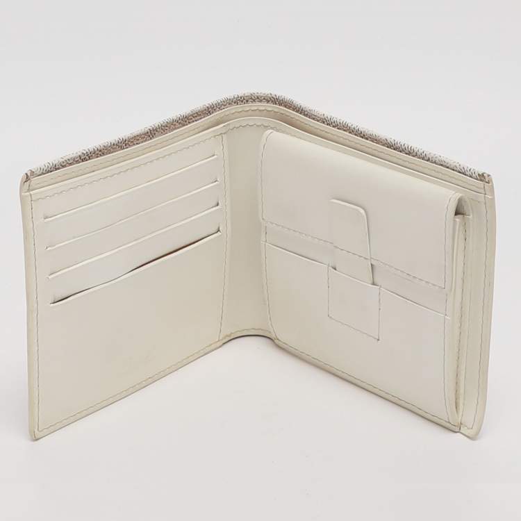 Pre Owned Goyard Saint Florentin White Goyardine Coated Canvas Wallet