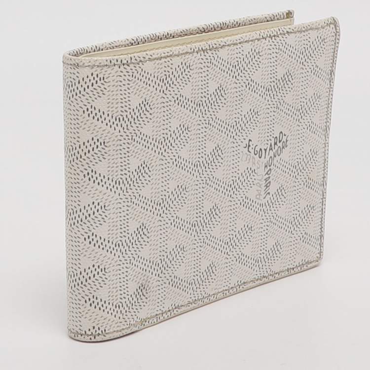 Pre Owned Goyard Saint Florentin White Goyardine Coated Canvas Wallet