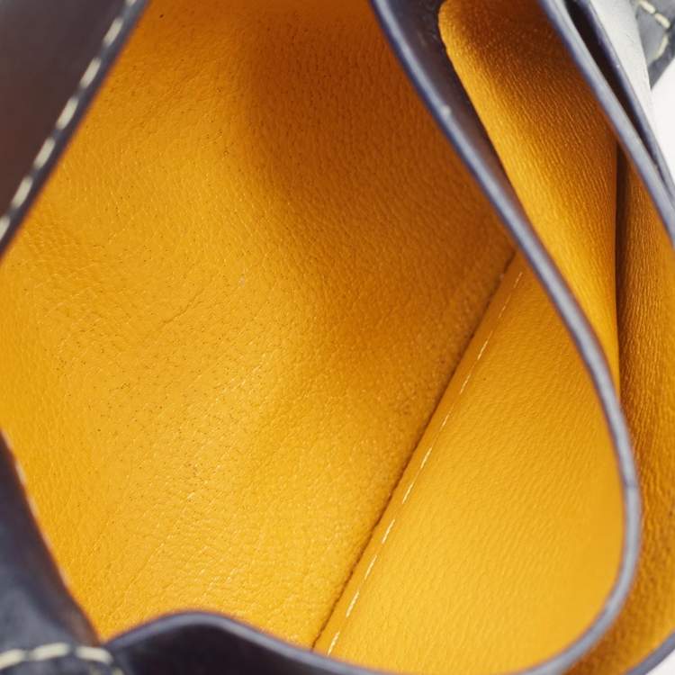 مملوكة مسبقًا Goyard Saint Marc Navy Blue Goyardine Coated Canvas Card Holder