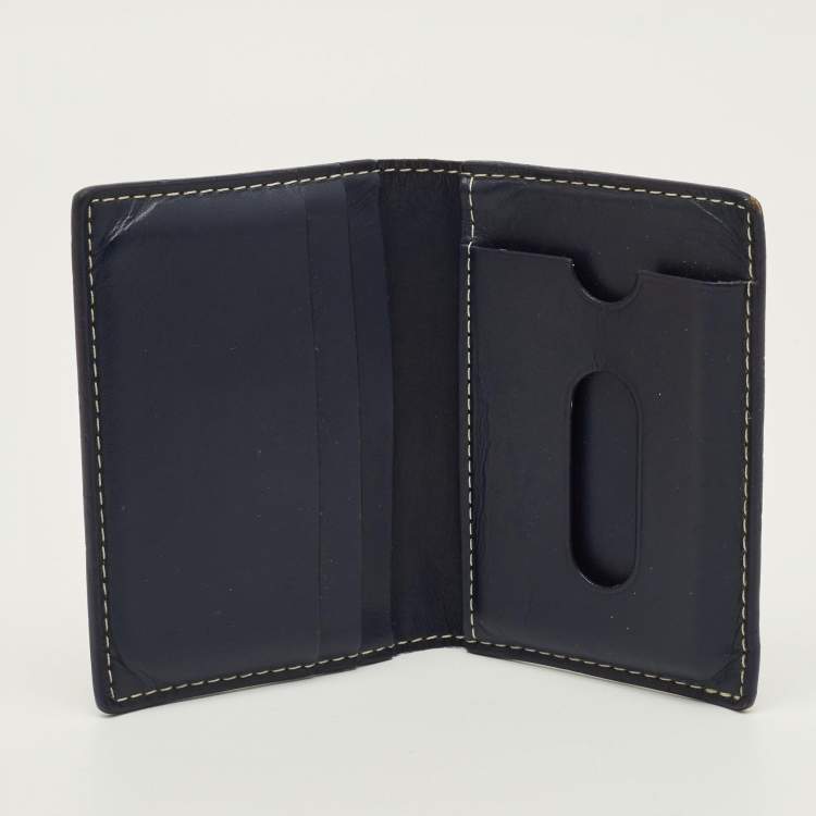 مملوكة مسبقًا Goyard Saint Marc Navy Blue Goyardine Coated Canvas Card Holder