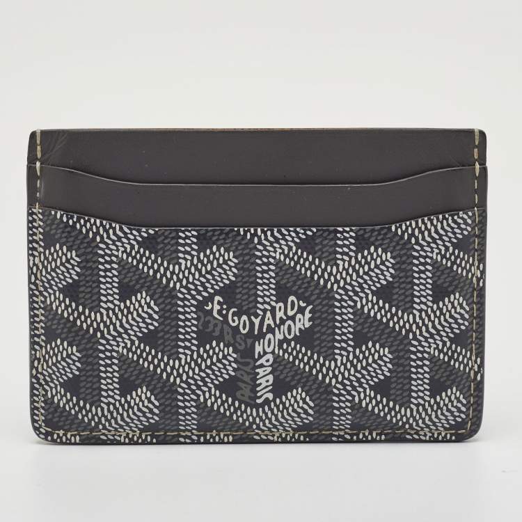 مملوكة مسبقًا Goyard Saint Sulpice Grey Goyardine Coated Canvas Card Holder
