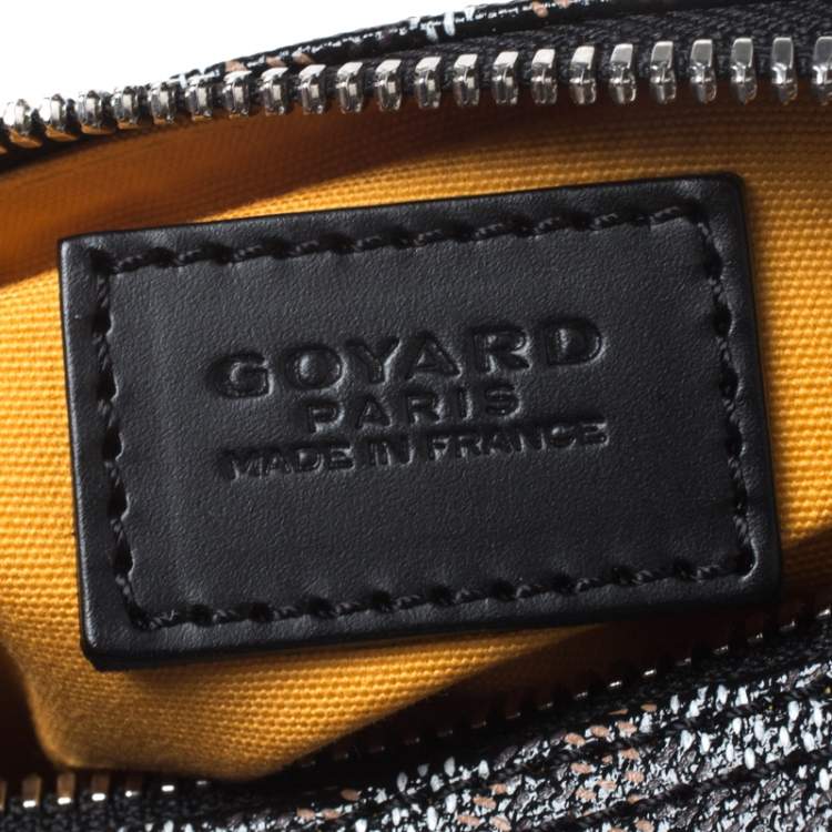 Pre Owned Goyard Black Goyardine Coated Canvas Boeing 25 Trousse Bag