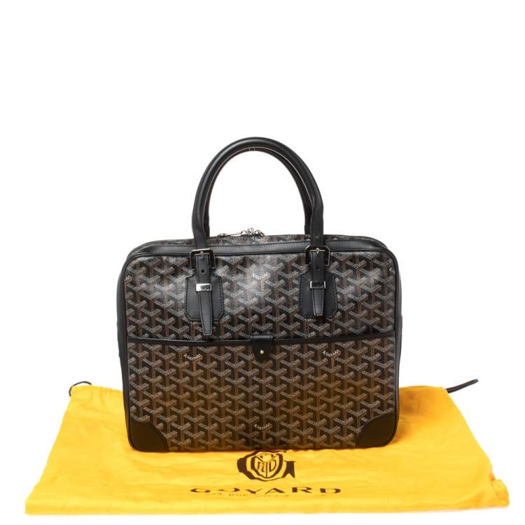Pre Owned Goyard Black Goyardine Canvas and Leather Ambassade PM Briefcase