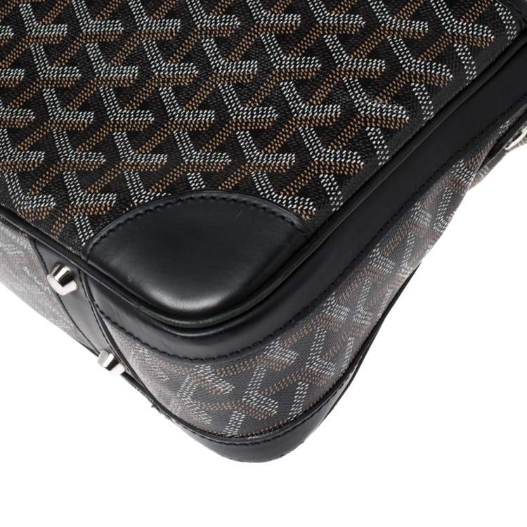 Pre Owned Goyard Black Goyardine Canvas and Leather Ambassade PM Briefcase