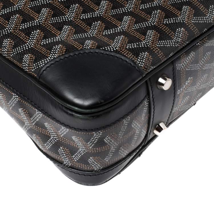 Pre Owned Goyard Black Goyardine Canvas and Leather Ambassade PM Briefcase