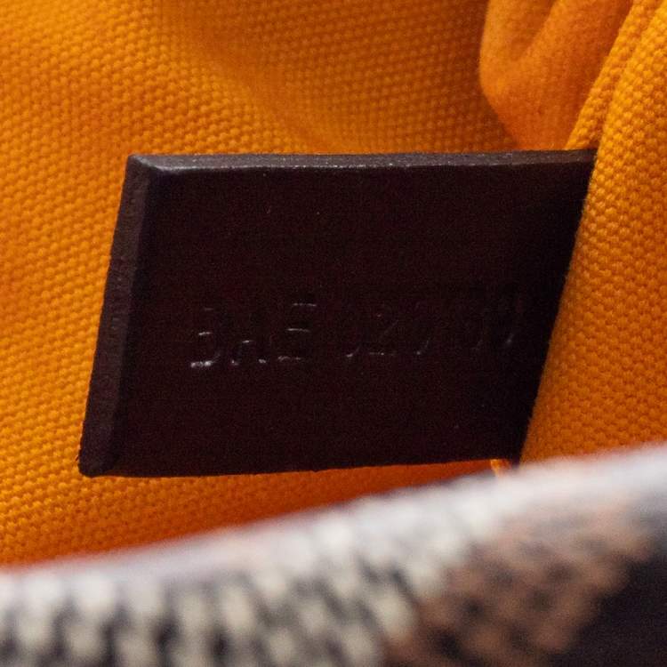 Pre Owned Goyard Black Goyardine Coated Canvas and Leather Boeing 25 Trousse Clutch