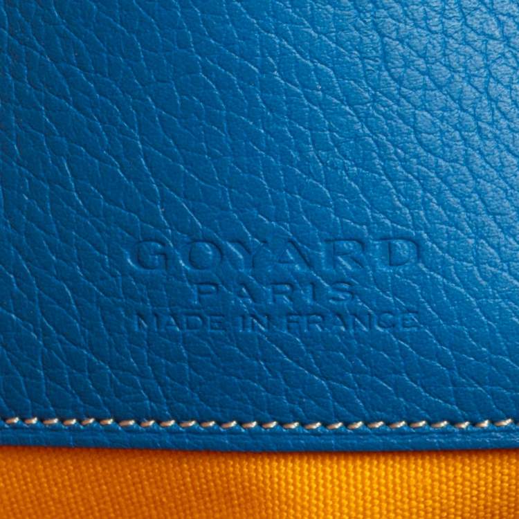 مملوكة مسبقًا Goyard Blue Goyardine Coated Canvas Zip Pouch