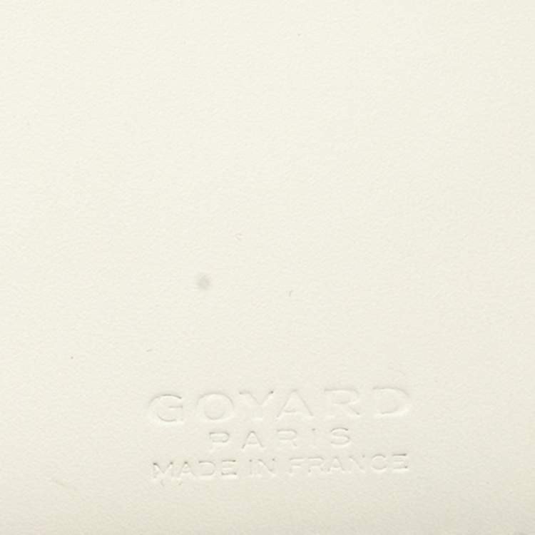 Pre Owned Goyard White Goyardine Coated Canvas Saint Florentin Wallet