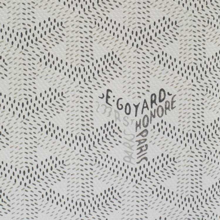 Pre Owned Goyard White Goyardine Coated Canvas Saint Florentin Wallet