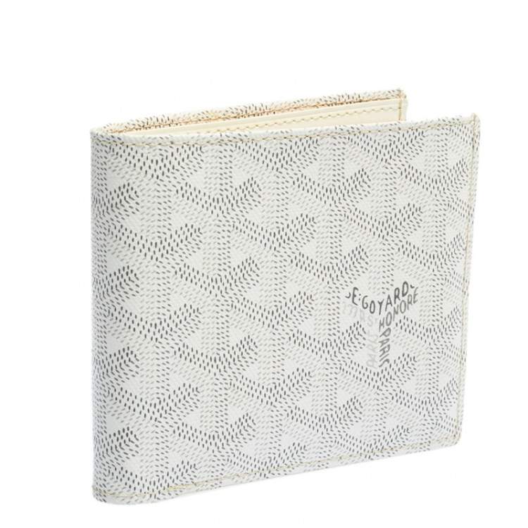 Pre Owned Goyard White Goyardine Coated Canvas Saint Florentin Wallet