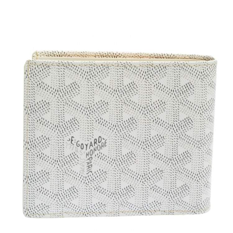 Pre Owned Goyard White Goyardine Coated Canvas Saint Florentin Wallet