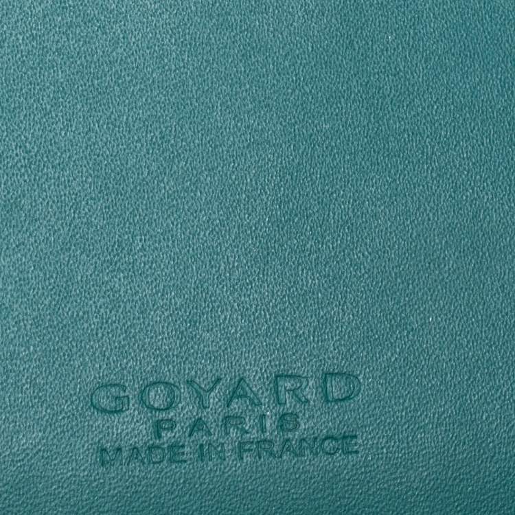 Pre Owned Goyard Green Goyardine Coated Canvas Victoire Bifold Wallet