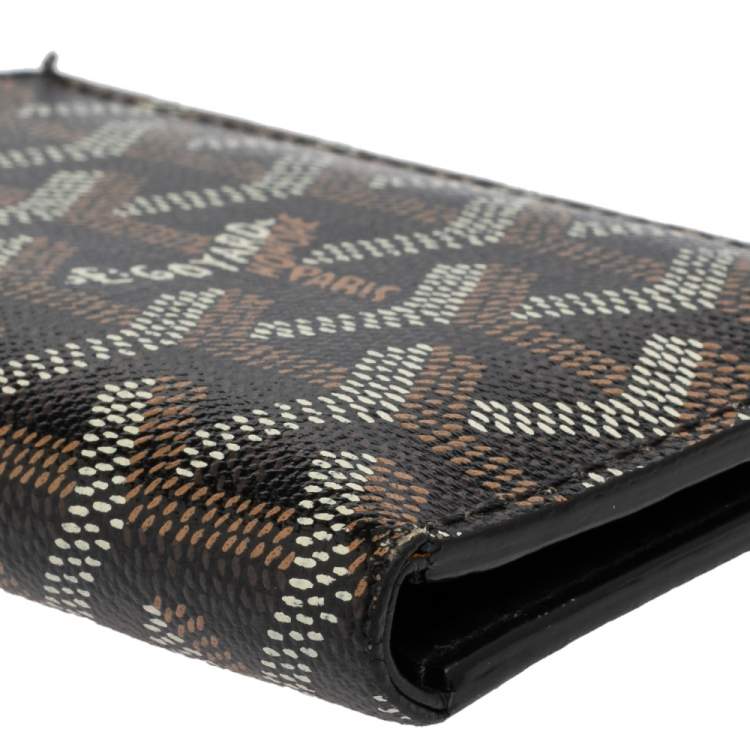 Pre Owned Goyard Black Goyardine Coated Canvas Saint Pierre Bifold Card Holder