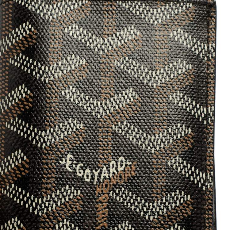 Pre Owned Goyard Black Goyardine Coated Canvas Saint Pierre Bifold Card Holder