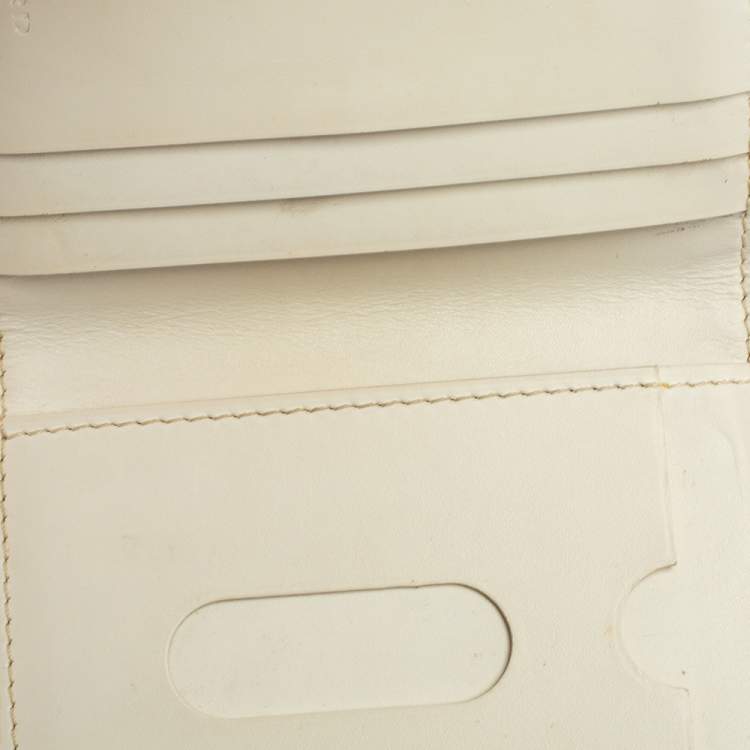 Pre Owned Goyard White Goyardine Coated Canvas Saint Marc Bifold Card Holder