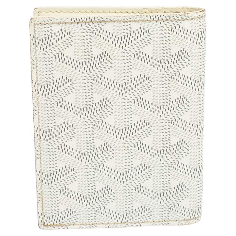 Pre Owned Goyard White Goyardine Coated Canvas Saint Marc Bifold Card Holder