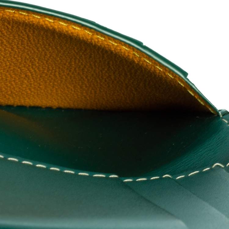مملوكة مسبقًا Goyard Green Goyardine Coated Canvas Saint Pierre Bifold Card Holder