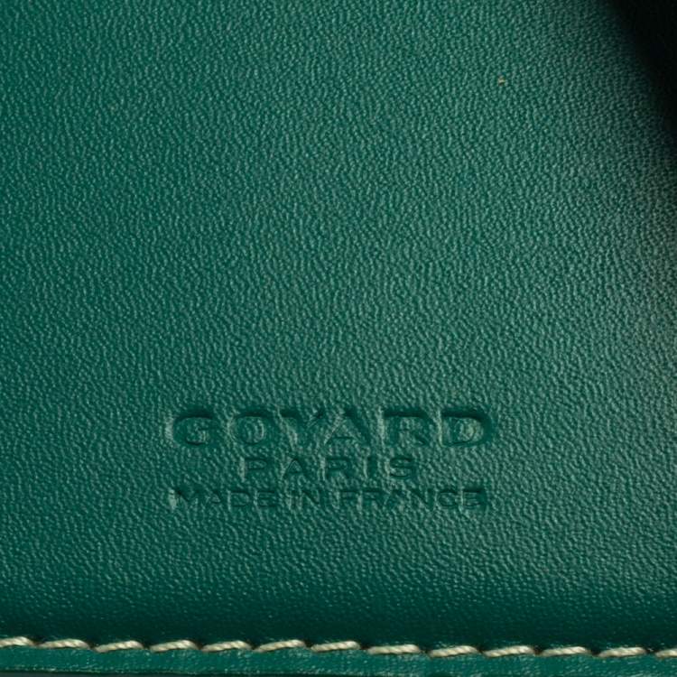 مملوكة مسبقًا Goyard Green Goyardine Coated Canvas Saint Pierre Bifold Card Holder