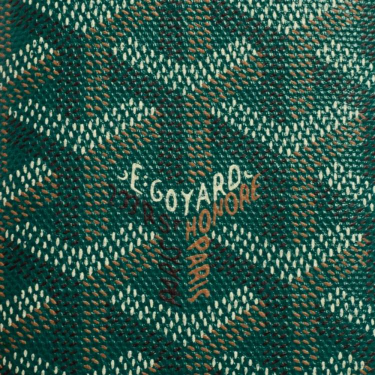 مملوكة مسبقًا Goyard Green Goyardine Coated Canvas Saint Pierre Bifold Card Holder