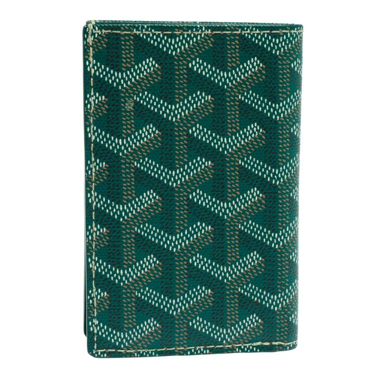 Goyard Green Goyardine Coated Canvas Saint Pierre Bifold Card Holder ...