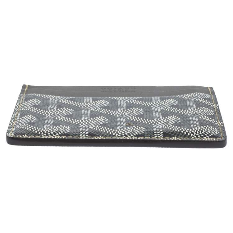 Pre Owned Goyard Grey Goyardine Coated Canvas Saint Sulpice Card Holder