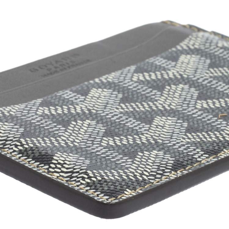 Pre Owned Goyard Grey Goyardine Coated Canvas Saint Sulpice Card Holder