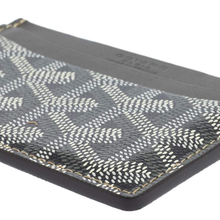 Pre Owned Goyard Grey Goyardine Coated Canvas Saint Sulpice Card Holder