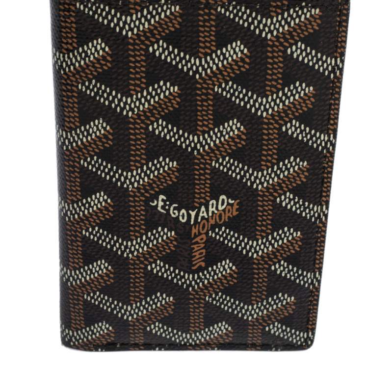 Pre Owned Goyard Black Goyardine Coated Canvas Saint Pierre Bifold Card Holder