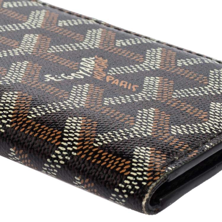 Pre Owned Goyard Black Goyardine Coated Canvas Saint Pierre Bifold Card Holder