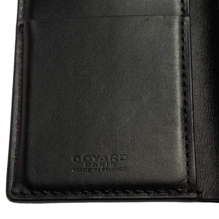 Pre Owned Goyard Black Goyardine Coated Canvas Saint Pierre Bifold Card Holder