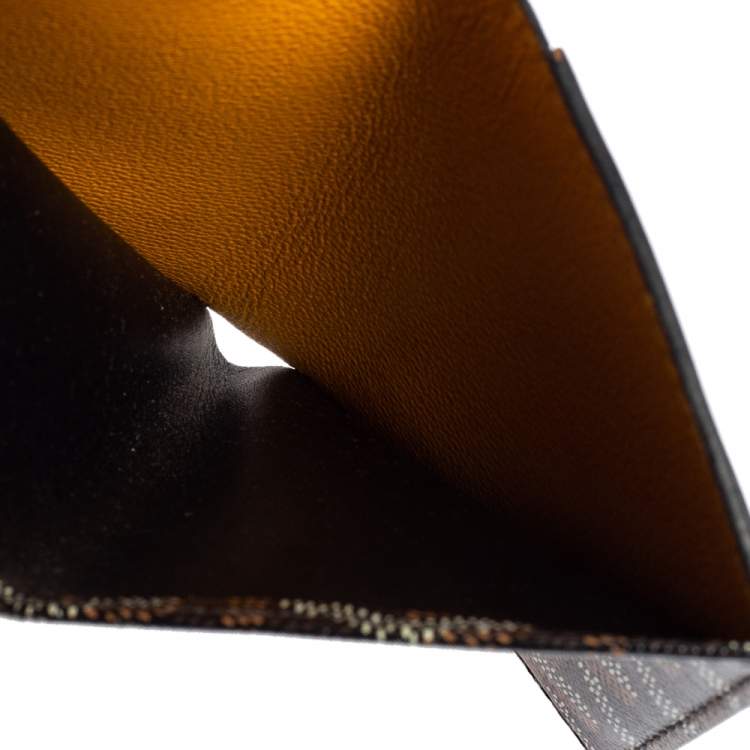 Pre Owned Goyard Black Goyardine Coated Canvas Saint Pierre Bifold Card Holder