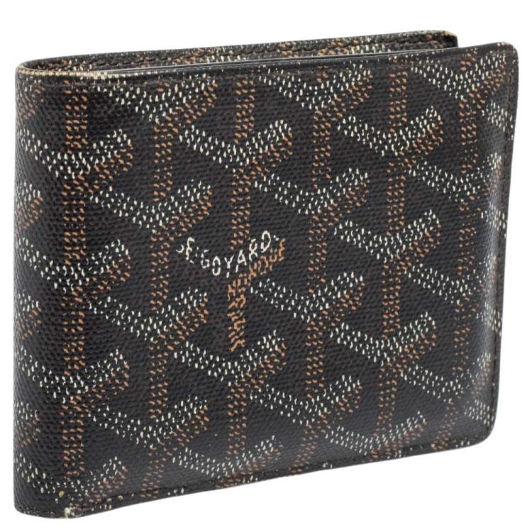 Pre Owned Goyard Brown/White Coated Canvas Victoire Bifold Wallet