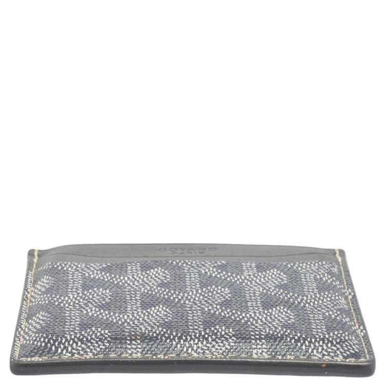 Pre Owned Goyard Grey Goyardine Coated Canvas Saint Sulpice Card Holder