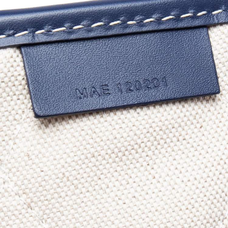 Pre Owned Goyard Blue Goyardine Canvas And Leather Alpin Backpack