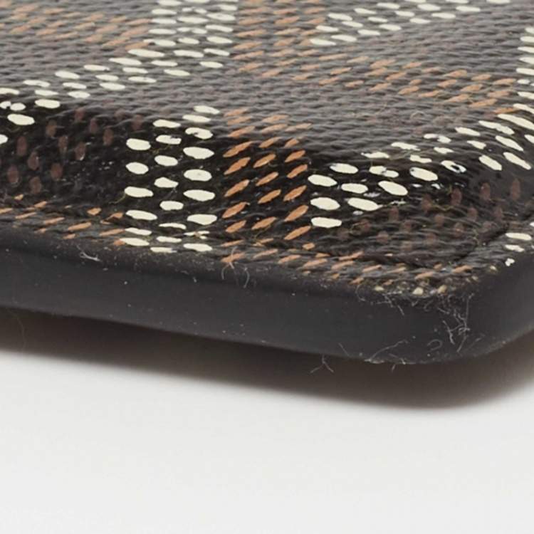 Pre Owned Goyard Black Goyardine Coated Canvas and Leather Saint Sulpice Card Holder