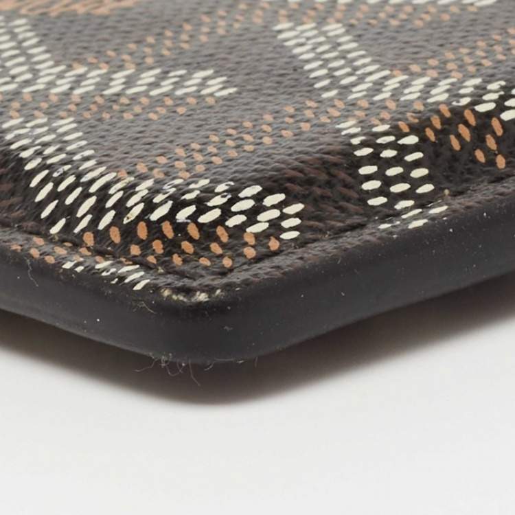 Pre Owned Goyard Black Goyardine Coated Canvas and Leather Saint Sulpice Card Holder