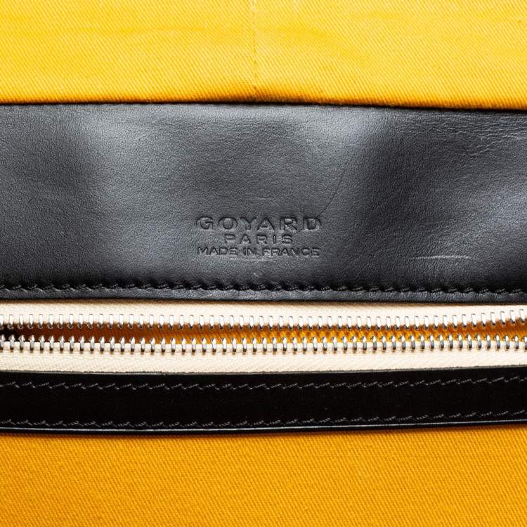 Pre Owned Goyard Black Coated Canvas And Leather Caravelle 60 Suitcase