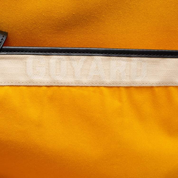 Pre Owned Goyard Black Coated Canvas And Leather Caravelle 60 Suitcase