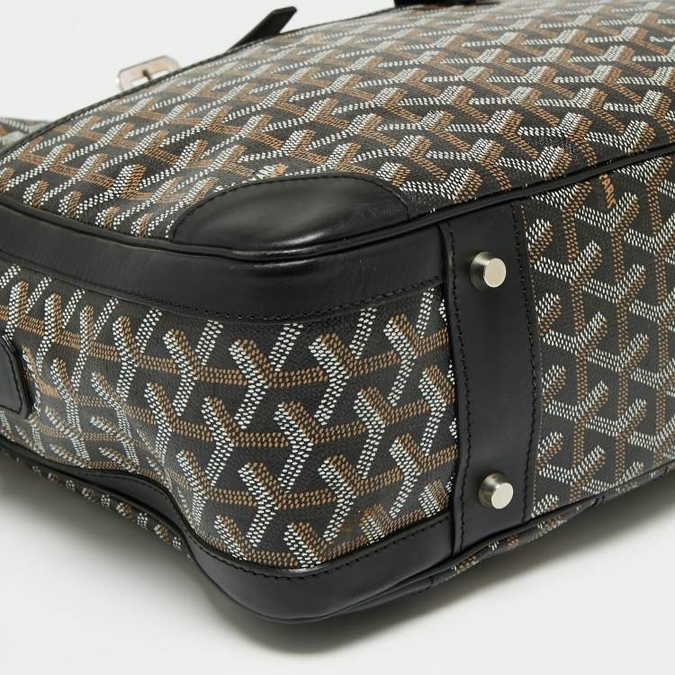 Pre Owned Goyard Black Goyardine Canvas and Leather Ambassade Briefcase