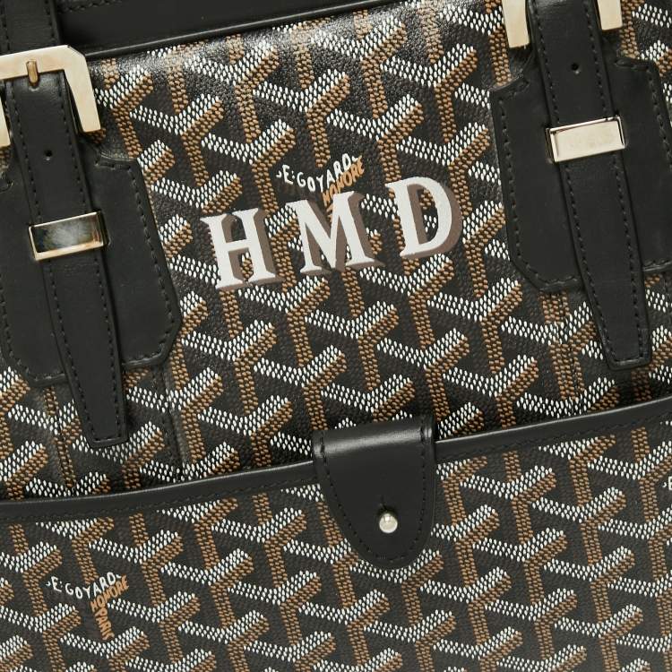 Pre Owned Goyard Black Goyardine Canvas and Leather Ambassade Briefcase