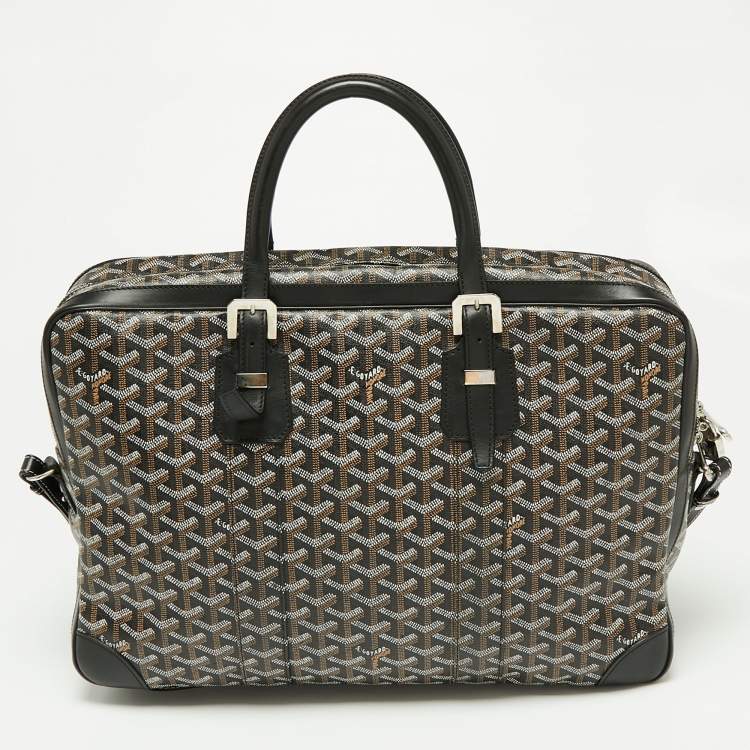 Pre Owned Goyard Black Goyardine Canvas and Leather Ambassade Briefcase