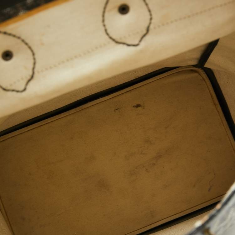 Pre Owned Goyard Black Goyardine Coated Canvas Steamer PM Bag