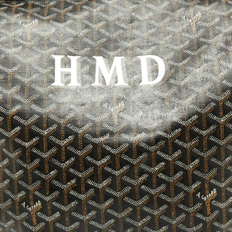 Pre Owned Goyard Black Goyardine Coated Canvas Steamer PM Bag