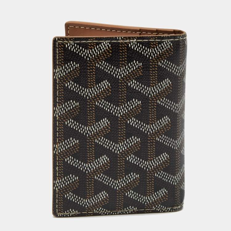 Pre Owned Goyard Brown Goyardine Coated Canvas Saint Pierre Bifold Card Holder