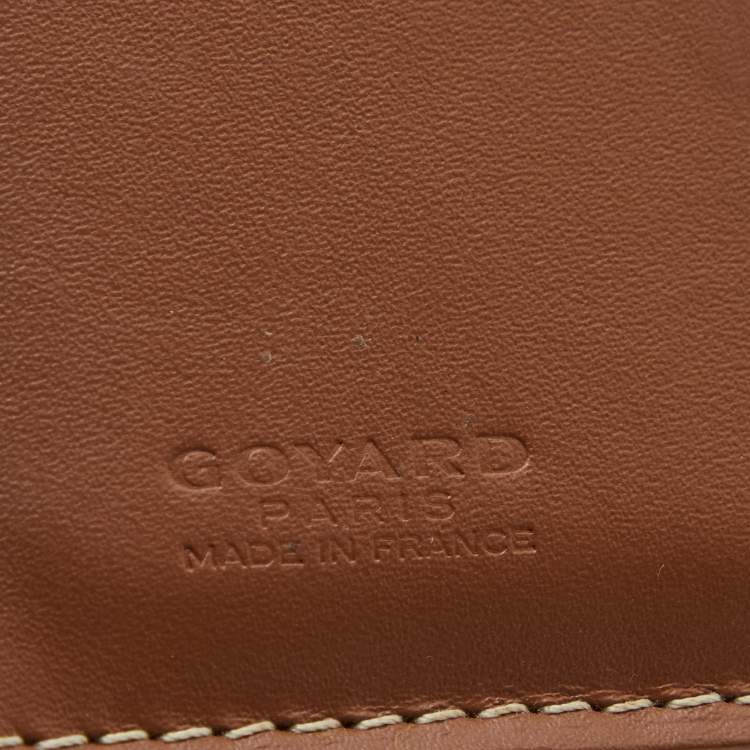 Pre Owned Goyard Brown Goyardine Coated Canvas Saint Pierre Bifold Card Holder