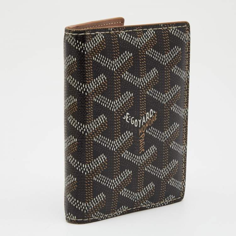Pre Owned Goyard Brown Goyardine Coated Canvas Saint Pierre Bifold Card Holder