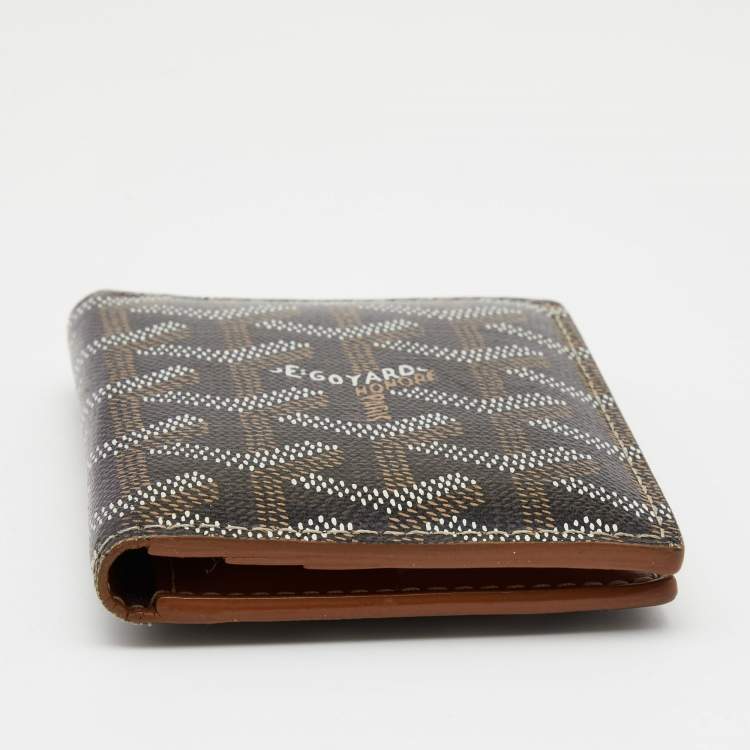 Pre Owned Goyard Brown Goyardine Coated Canvas Saint Pierre Bifold Card Holder